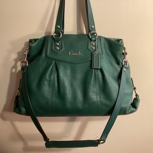 Coach Large Ashley Handbag, Tote, Purse.   Clean Excellent Condition. 16” long